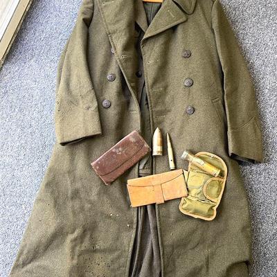 Vintage Army Coat, Jacket And Souvenirs 