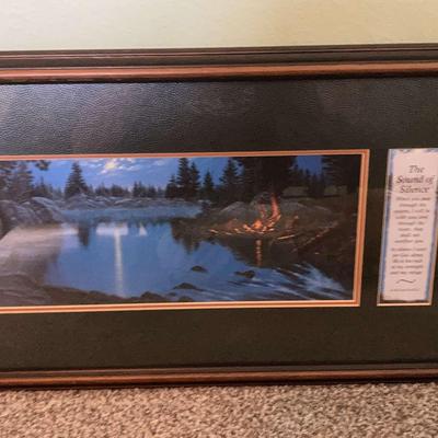 Rectangular Matted Sound of Silence, Campfire Print