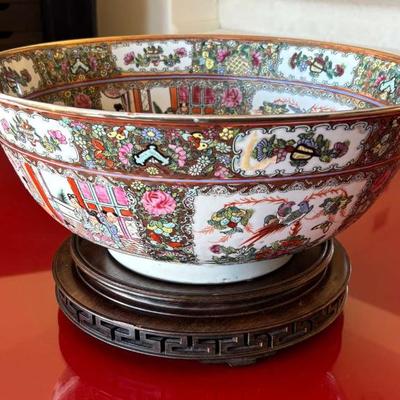 Sf119v antique chinese porcelain bowl with stand