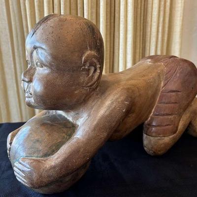 Sf145v vintage solid wood sculpture 1