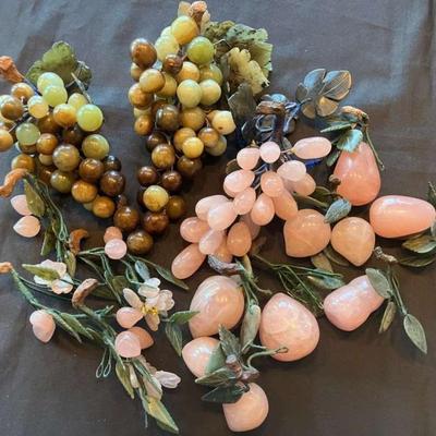 Sf110 vintage chinese rose amethyst quartz stone fruit