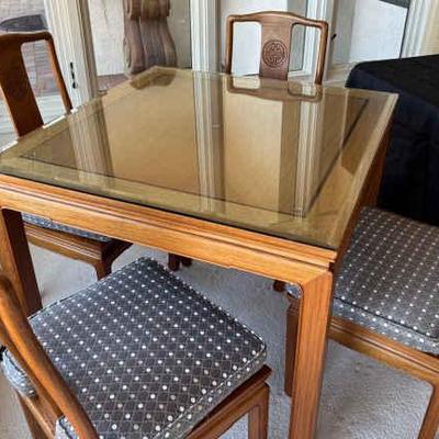 Sf113 solid wood table and four chairs