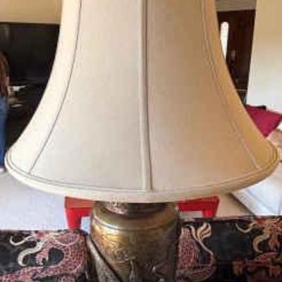 Sf147 bronze asian table lamp 2
