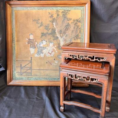 Sf102 wood nesting tables and art