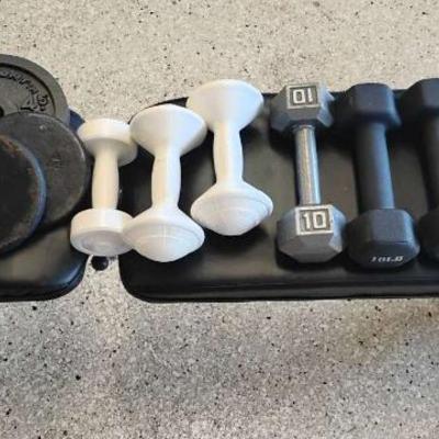 Sf105 adjustable weight bench and weights