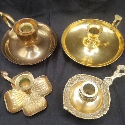 (MDR3050) Vintage Brass Candle Holders 