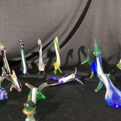(S213) Lot Of Glass Fish And Ducks