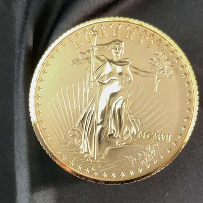(S172) Bulova Vintage Lady Liberty Gold Coin Alarm Clock 