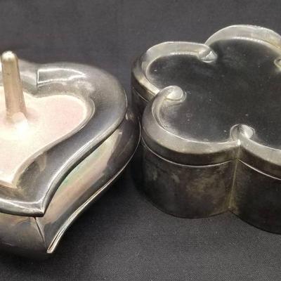 (MDR00050) Vintage Lenox Kirk Stieff Ring Holder And Trinket Box W/ Similar Unbranded Box 
