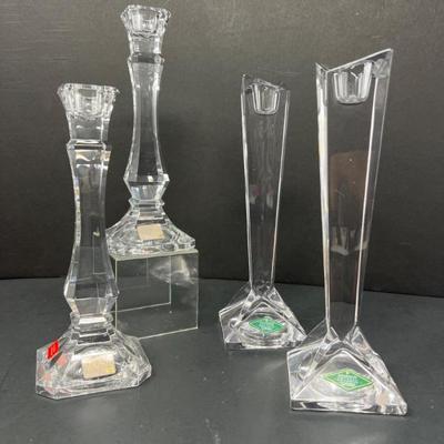 Mikasa & Shannon Crystal Candle Holders - Made in Austria