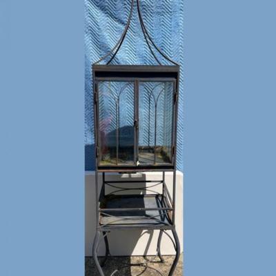 87in Victorian Wrought Iron Freestanding Terrarium