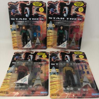 4 Star Trek Generations Action Figures - New In Original Packaging