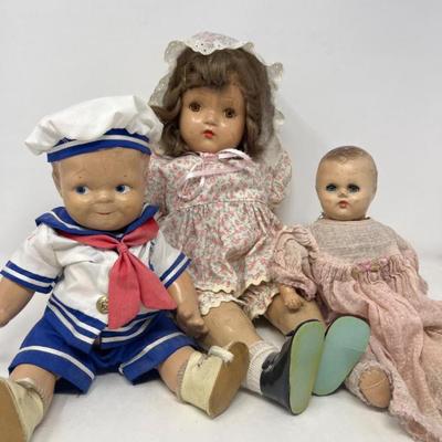 Antique Horsman Doll and Two More Composition Dolls