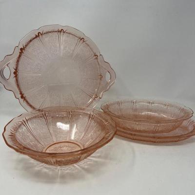 Pink American Sweetheart Serving Dishes