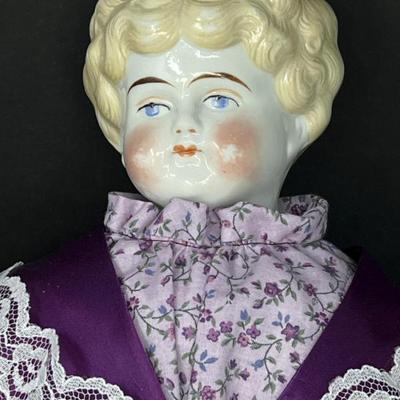 German China Blonde Bertha Doll - Antique