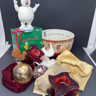 Christmas Memories Bowl, Mervyn's Snowman Bobblehead & MORE
