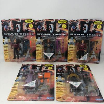 5 Star Trek Generations Action Figures - New In Original Packaging