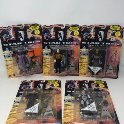 5 Star Trek Generations Action Figures - New In Original Packaging