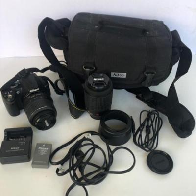 Nikon D3000 Digital Camera, 2 Lenses, Battery Pack & Charger
