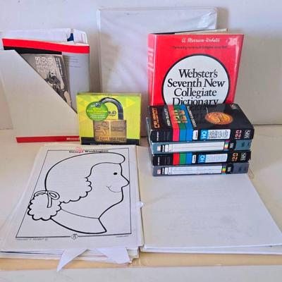 Assortment Of School Items, VHS Tapes, and More