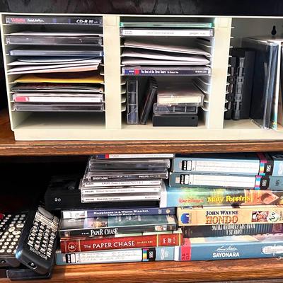 CD’s, Cassette and VHS Tapes Plus More