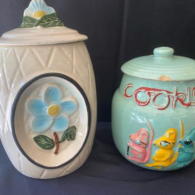 McCoy Floral And 3 Blind Mice Cookie Jars