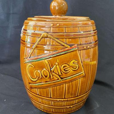 McCoy Brown Barrel Cookie Jar
