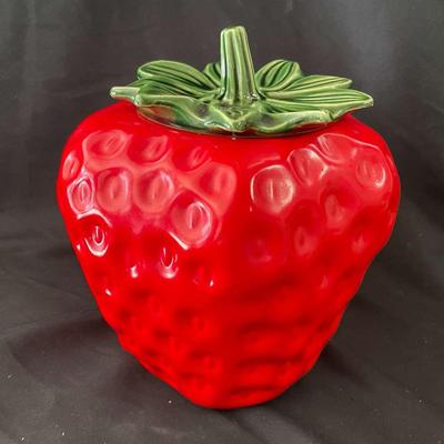 McCoy Red Strawberry Cookie Jar