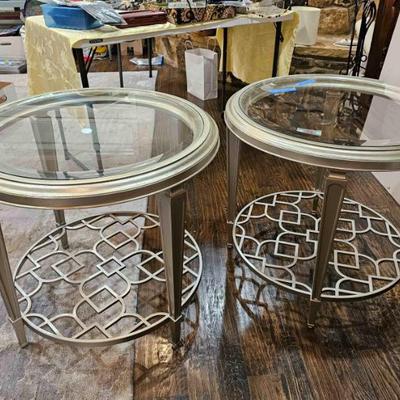 Caracole silver end tables