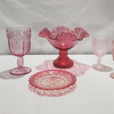 Pink And Cranberry Glass