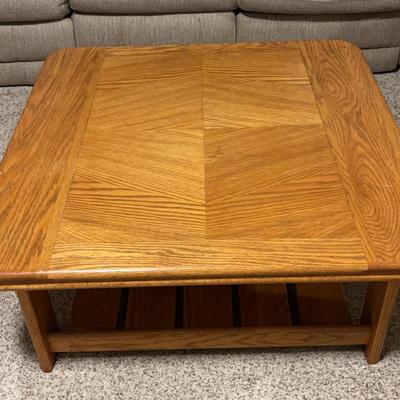 Square Oak Coffee Table