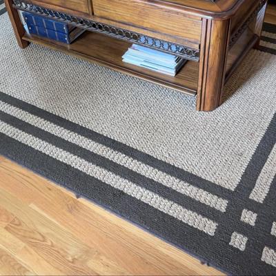 Two Brown & Beige Floor Rugs