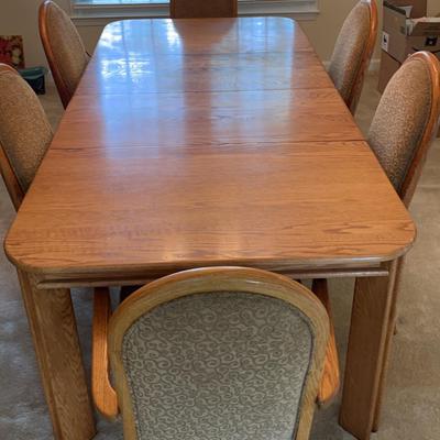 Vintage Oak Dining Table & Chair Set