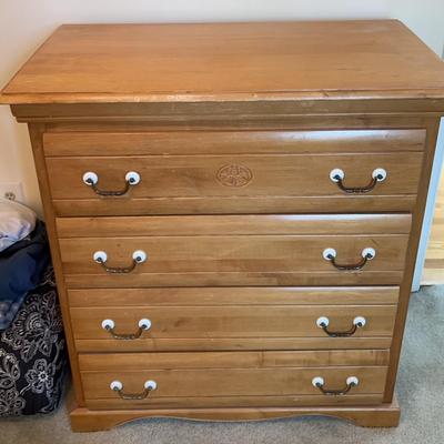 Vintage Wooden Chest of Drawers W/ Changing Table