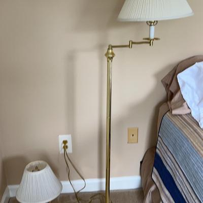 Two Gold-Tone Lamps