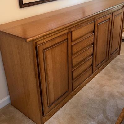 Large Vintage Oak Sideboard