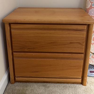 Pair of Matching Oak Nightstands