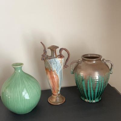 Art Pottery Vase Trio