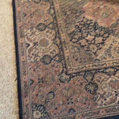 Black & Rust-Tone Oriental Area Rug