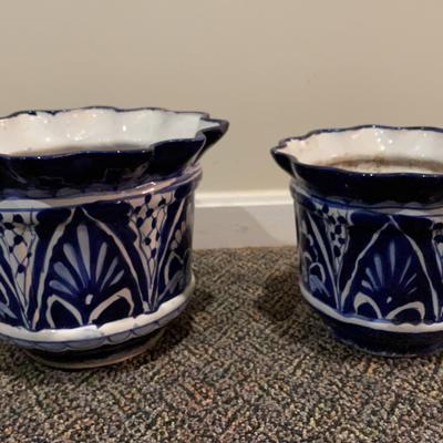 Blue & White Ceramic Pots