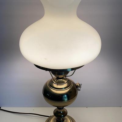 Brass Hurricane Table Lamp