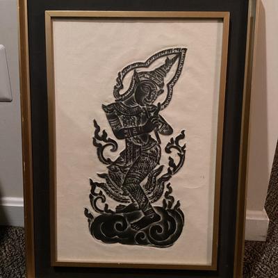 Black Thai Temple Rubbing