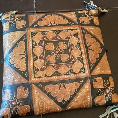 Handmade Leather Artisan Pillow