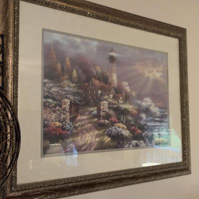 Silver-Framed Lighthouse Print