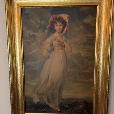 Pair of Gold-Framed Historical Figure Prints