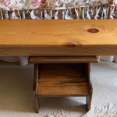 Pine Bedside Bench & Small Stool