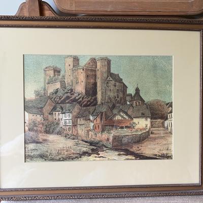 Wood-Framed M. Fischer Castle Township Print