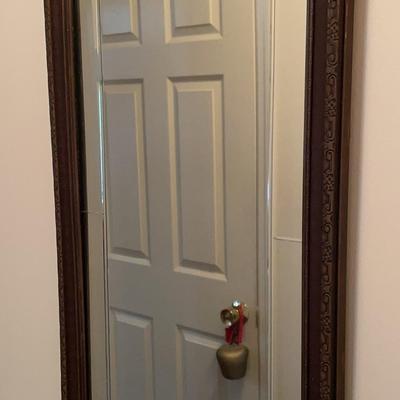 Framed Etched Glass Wall Mirror