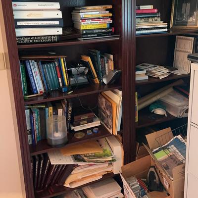 Pair of Matching Dark Wooden Bookcases