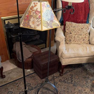 Two Adjustable Metal Floor Lamps